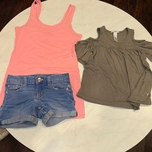 Justice Jean Short 8 with bonus shirts Guess